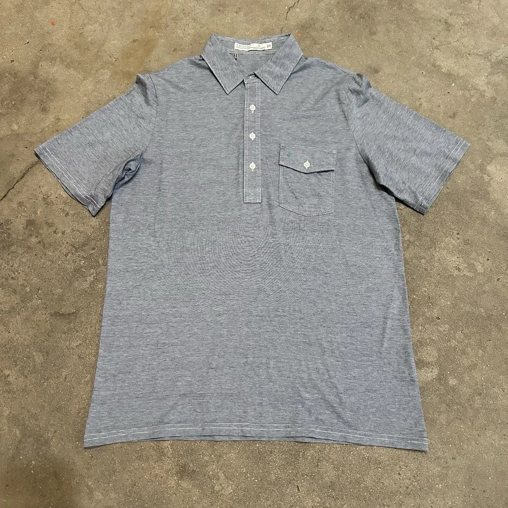 CRIQUET Polo Shirt Mens M Heather Gray Red Cotton Stretch Preppy Golf LOT OF 2 - Picture 4 of 13